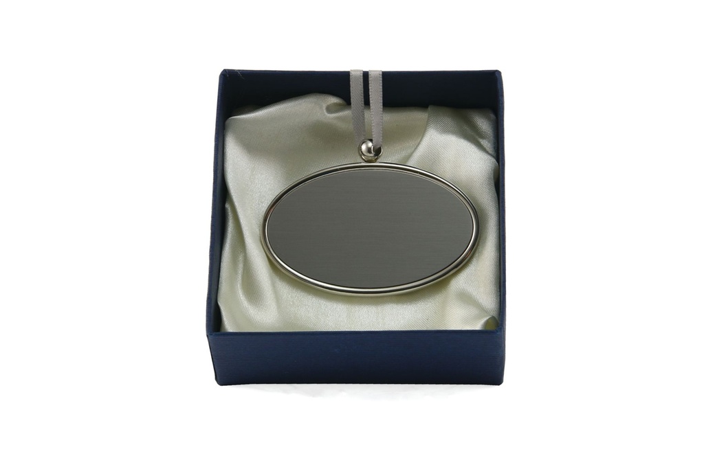 Silver Oval Urn Pendant