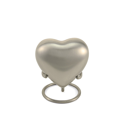 Pewter Heart Keepsake with Stand