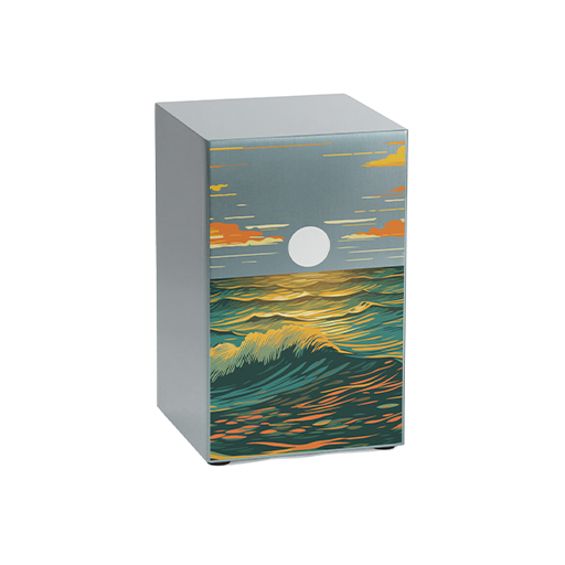 Life Canvas Ocean Landscape Pewter