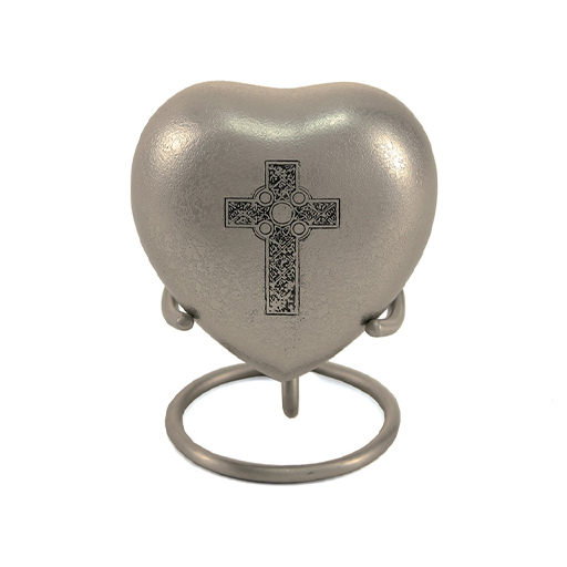 [URN-2815H] Celtic Cross Heart Keepsake 