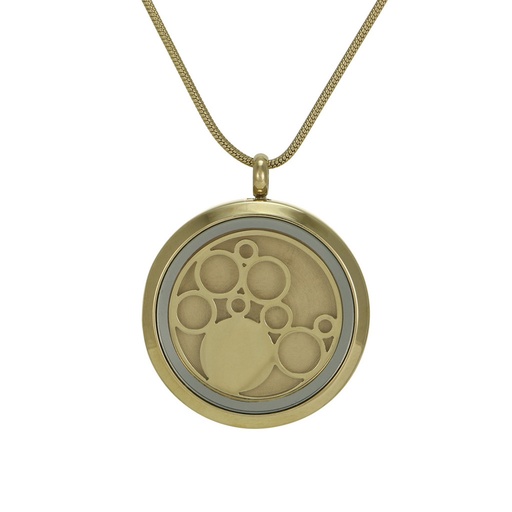 [URN-J5035] Round Pendant - Bronze Circles