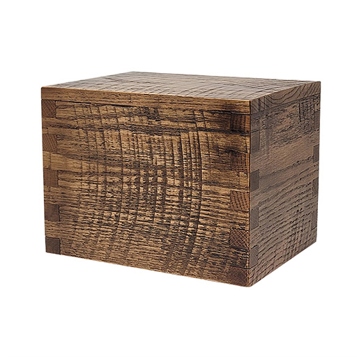 [URN-ML W-1001L] Box Jointed Oak Urn Large