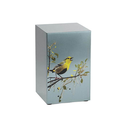 [URN-100314] Life Canvas Birds Pewter, Left Side