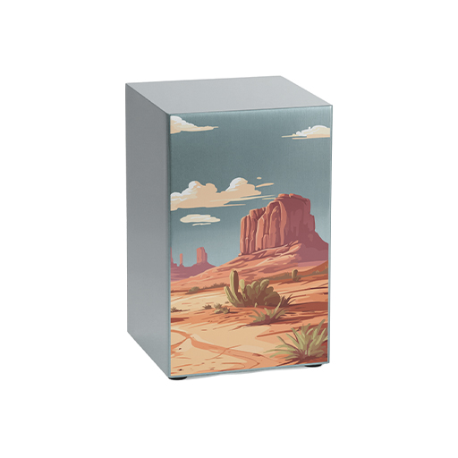 [URN-100325] Life Canvas Desert Landscape Pewter