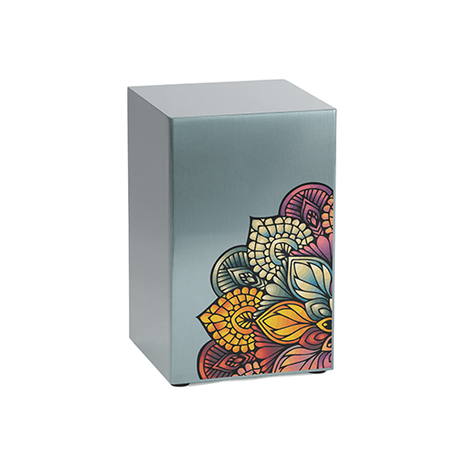 [URN-100310] Life Canvas Mandala Pewter, Left Side