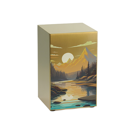 [URN-100326] Life Canvas Mountain Landscape Bronze